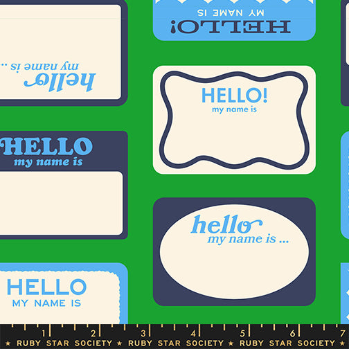 PREORDER: Sticker Book Hello My Name is in Deep Verdant
