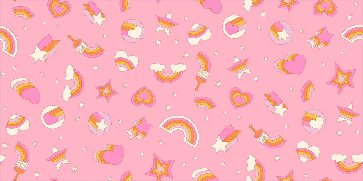 PREORDER: Sticker Book Rainbow Stickers in Rosebud