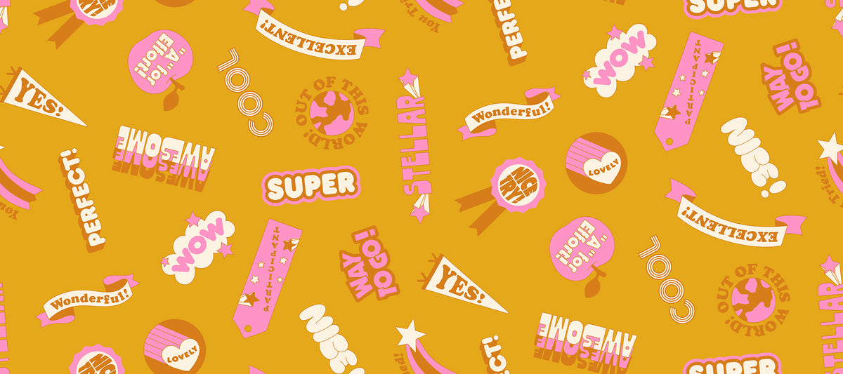PREORDER: Sticker Book Reward Stickers in Goldenrod