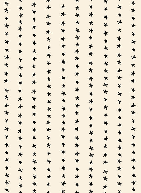 PREORDER: Daisy Days Starry Stripe in Black on Natural