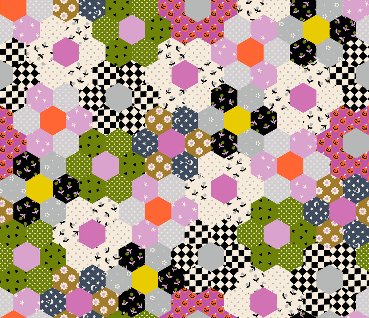PREORDER: Boo Valley Halloween Patchwork in Sarah Green