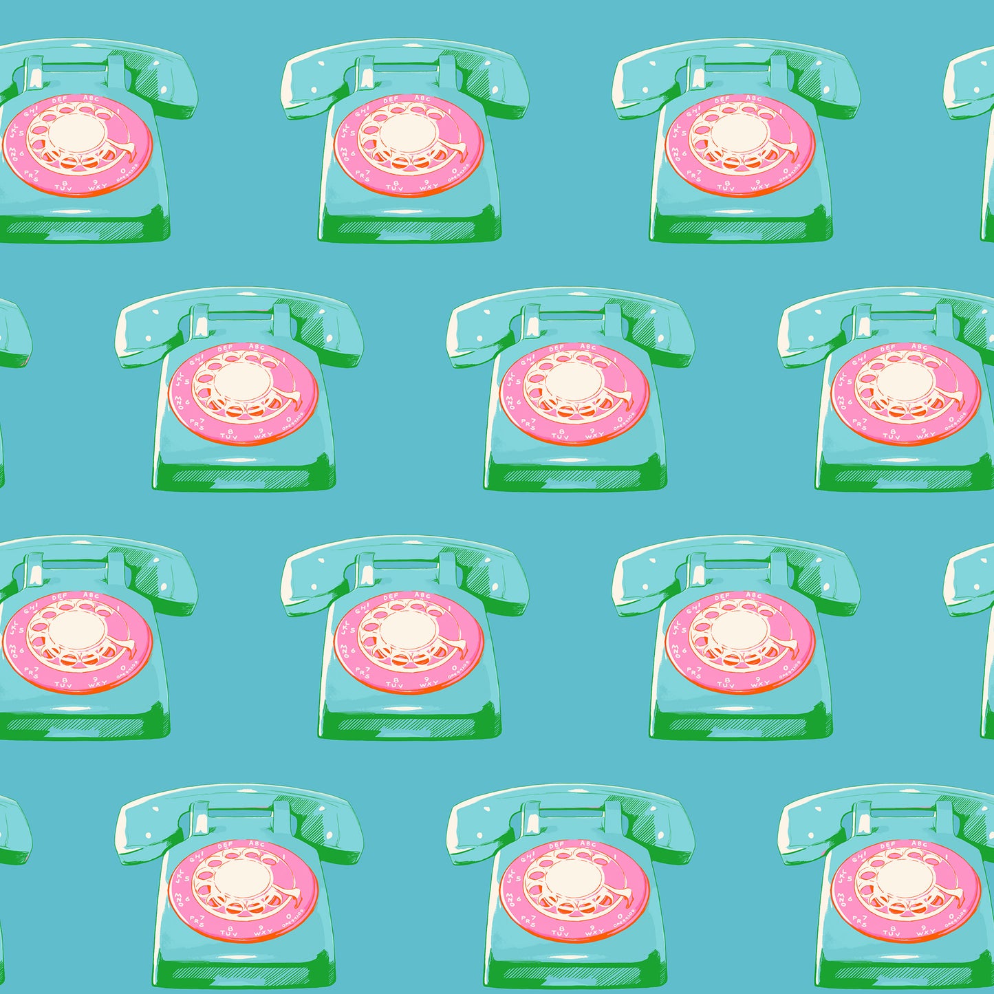 Preorder: Sparkle Mart Telephones in Dark Turquoise