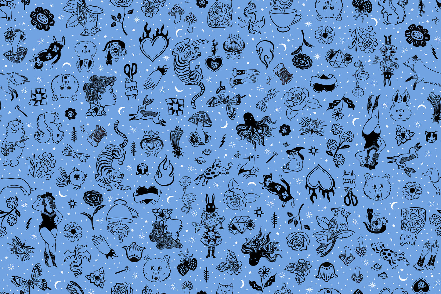 Preorder: Ink Shop Tattoo Flash in Lindley Blue
