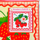 Strawberry Whole Cloth Quilt Kit – Beginner Sewing Kit