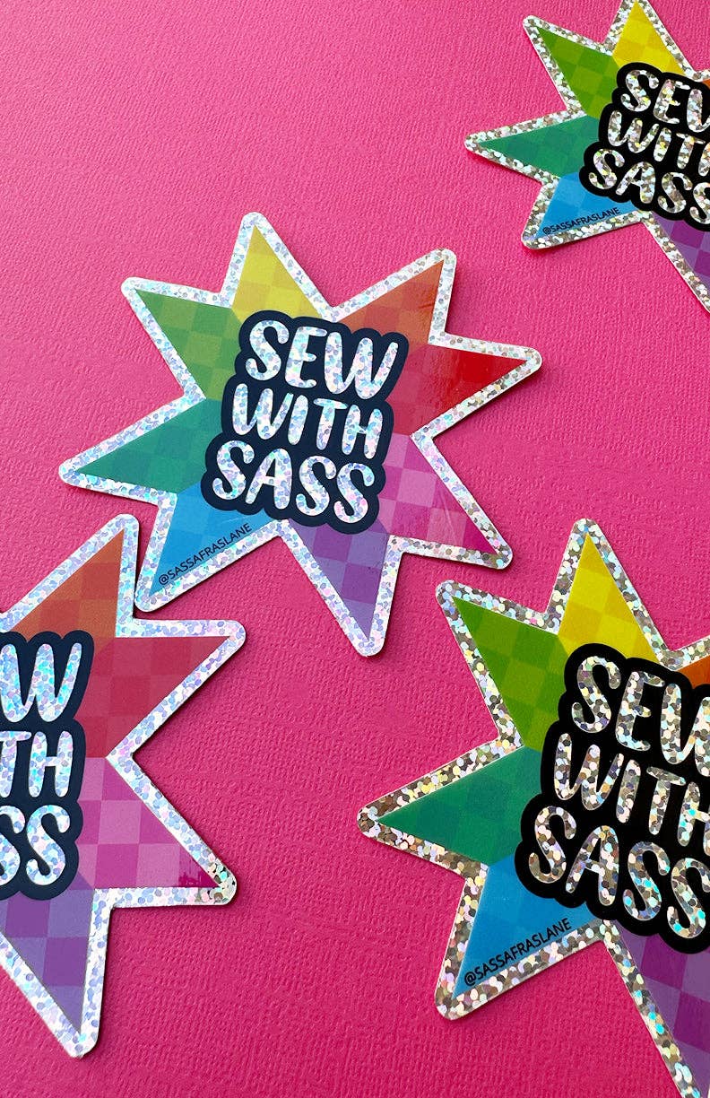 Sew With Sass Star Sticker