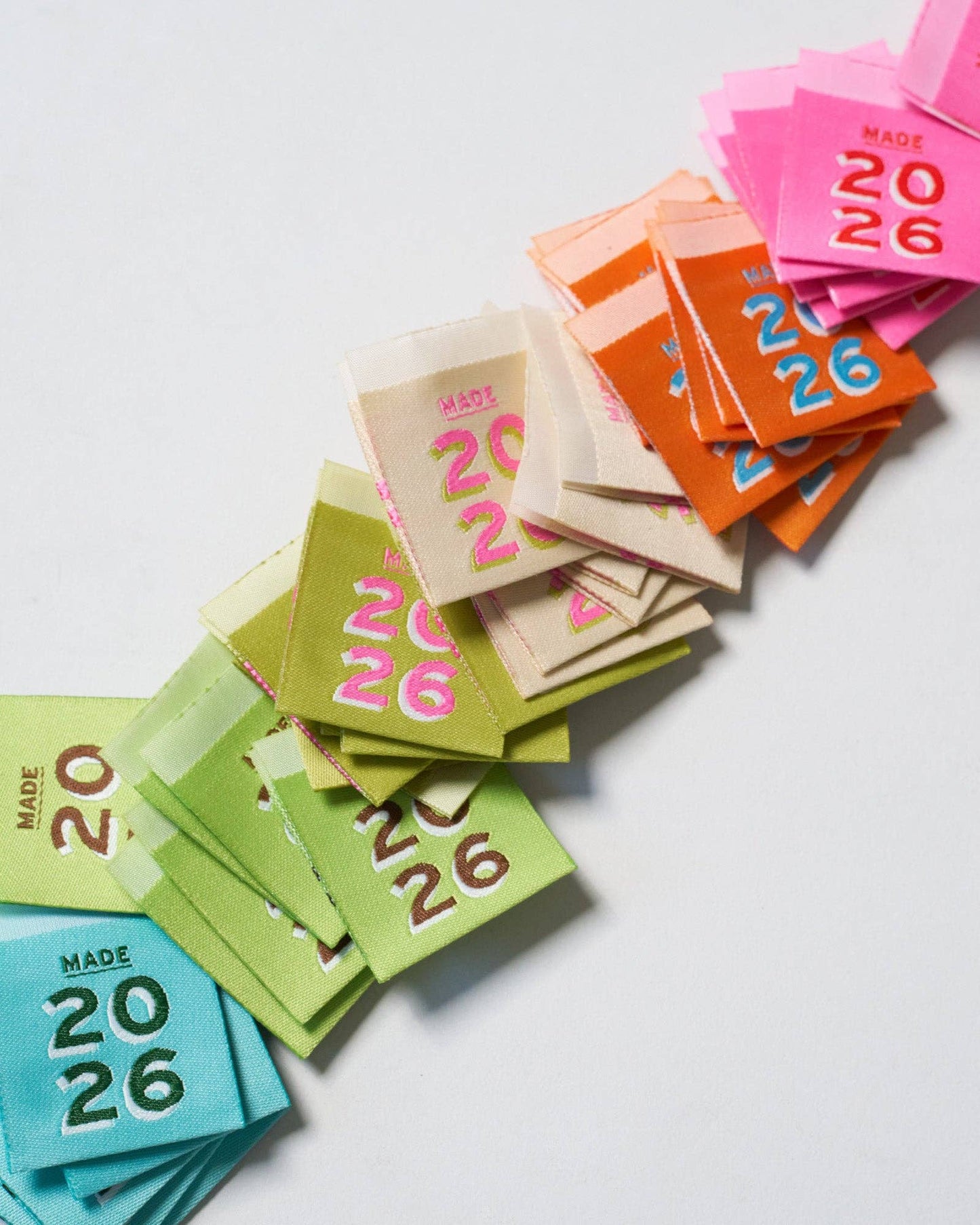 2026 Square Garment Labels: Multi Set of 6